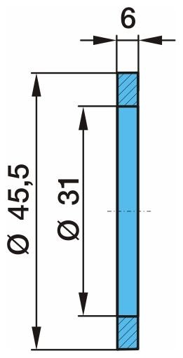 шайба пальца рессоры ! (м) 31x45.5x6\BPW 0332031270 BPW