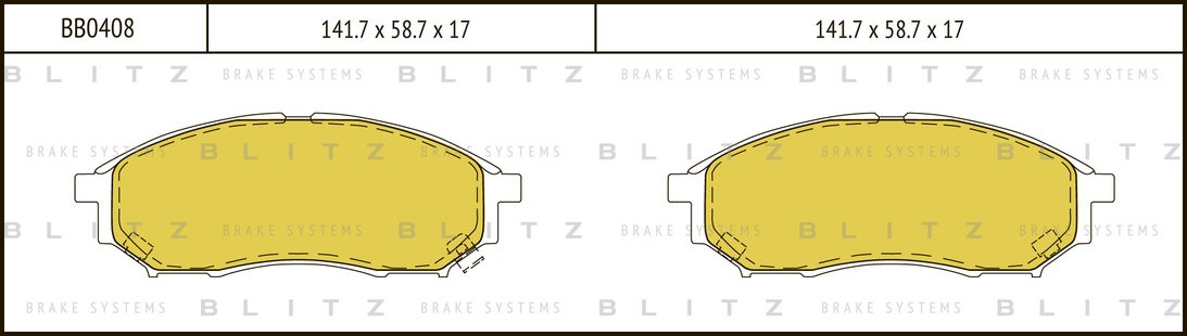 NISSAN X-TRAIL (T31) (2007>)/QASHQAI J10 (2006>) BB0408 BLITZ
