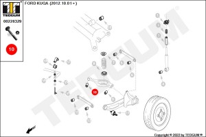 Болт регулировки развала кол 00228329 TEDGUM