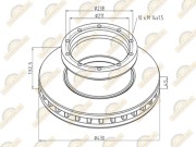 Диск тормозной на MB Actros (зад) и Камаз 5490 (только зад) 160050077 SONDER