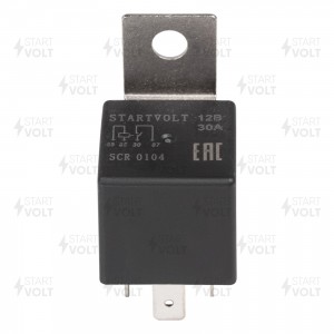 Реле автомобильное 4 контакта, со съемн. кроншт., 30А  SCR0104 SCR 0104 START VOLT