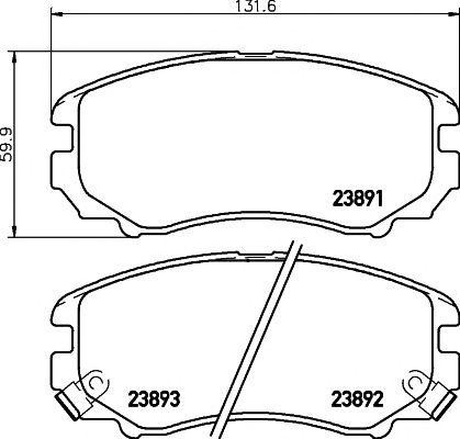Колодки тормозные HYUNDAI KIA Sonata,Sportage (01-) передние (4шт.) TEXTAR 2389101 TEXTAR