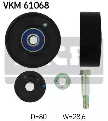 Ведущий ролик поликл. ремня VKM61068 SKF