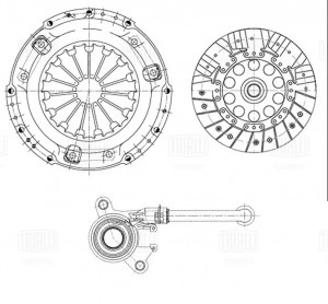 Сцепление в сборе для а/м Nissan Qashqai II (14-) 2.0i 2WD (с гидр. муфт) (FR 14 FR1420 TRIALLI