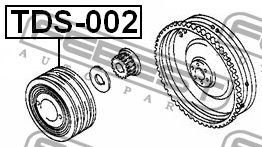 шкив коленвала!\ Toyota Hilux/4Runner 97-01 TDS-002 FEBEST