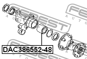 Подшипник ступицы DAC386552-48 DAC386552-48 FEBEST