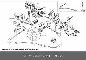 Трос сцепления 93812661 IVECO