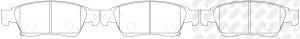 Колодки тормозные INFINITI G35,37,25 (06-),Q60,G,QX50,EX (07-) передние (4шт.) N PN0388 NIBK