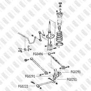 сайлентблок заднего кулака!\Toyota Camry 01> FG0291 FIXAR