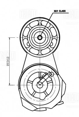 Ролик привод. ремня (с натяж. мех.) CM 0777 TRIALLI