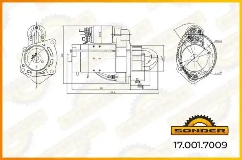Стартер Premium 24V, 4 kW о.н MB A0061512201 / MAHLE - MS 753 — 2 года безусловн 170017009 SONDER