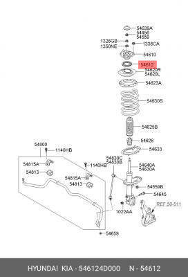 Подшипник опоры HYUNDAI Santa Fe (06-) амортизатора переднего OE 546124D000 HYUNDAI KIA
