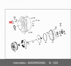 Шайба MERCEDES OE A 003 990 30 82 MERCEDES BENZ