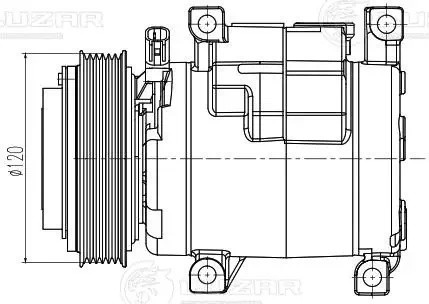 Компрессор JEEP Grand Cherokee (10-) кондиционера LUZAR LCAC0304 LUZAR