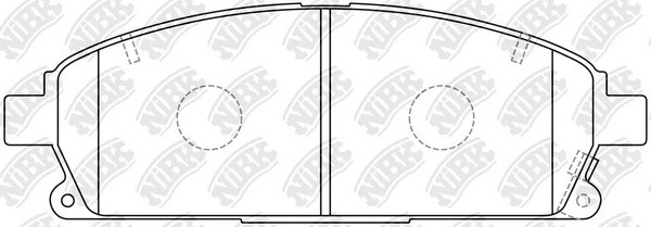 Колодки тормозные NISSAN PATHFINDER 97-04/X-TRAIL 01-07 передние PN2389 PN2389 NIBK