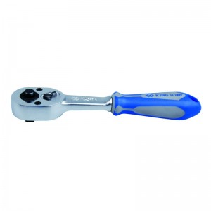 трещотка! 1/4'', 134 мм, 24 зубца, флажковая с кнопкой, фиксатор\ 277155G KING TONY