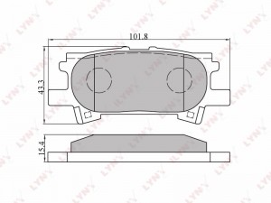 Колодки тормозные задние подходит для LEXUS RX300/330/350 03 BD-7534 BD-7534 LYNXAUTO