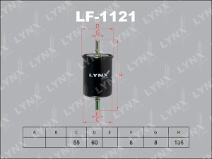 Фильтр топливный LF-1121 LYNXAUTO