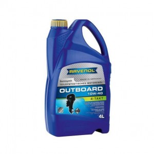 Масло моторное для 4-х тактных двигателей лодок RAVENOL OUTBOARD 10W40 п/синт.4л 1153204-004 RAVENOL