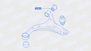 Сайлентблок рычага передней подвески переднийSanta Fe Sorento ix55 Starex SB864 SB864 FINWHALE