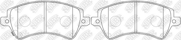 Колодки тормозные TOYOTA COROLLA (E12) 1.4/1.6/1.8/2.0 0002/02 передние PN1224 PN1224 NIBK