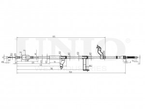 Трос стояночного тормоза задний левый CAB-60024 UNIO