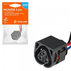 Разъём 3 pin с проводами для катушки зажигания BMW, Peugeot, Citroen (AECC078) AECC078 AIRLINE