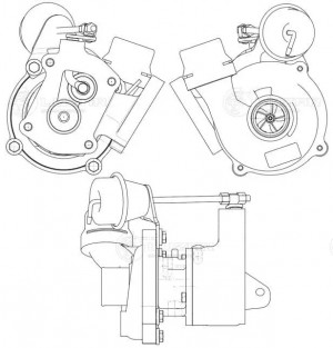 Турбокомпрессор для а/м Renault Duster (10-)/Megane (02-) 1.5d (K9K) (тип KP35)  LAT0903 LUZAR