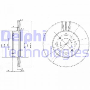 BG2567 диск тормозной передний!\ Nissan Primera 1.6/2.0/2.0D 88> BG2567 DELPHI