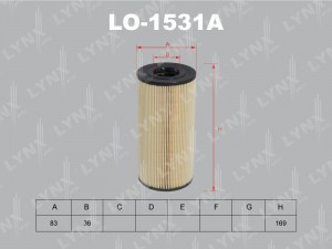 фильтрующий элемент масла! D83 d36.5\ MAN D0834/36, MB W202/W124/W210/W461 94> LO-1531A LYNXAUTO