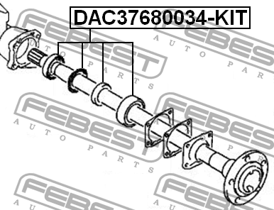 Подшипник ступицы DAC37680034-KIT DAC37680034-KIT FEBEST