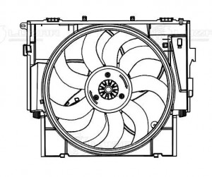 Э/вентилятор охл. для а/м BMW 5 (F10) 2.0i [N20] (с кожухом) (600W) LFK2610 LFK 2610 LUZAR