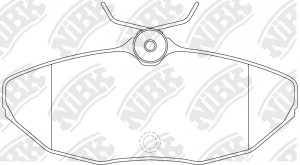 Колодки тормозные JAGUAR S-Type задние (4шт.) NIBK PN0146 NIBK