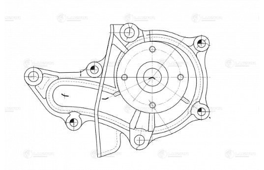 Насос водяной для ам Toyota Corolla (91-),Avensis (97-) 1.6i,1.8i [4A-FE] (LWP 1 LWP 1944 LUZAR
