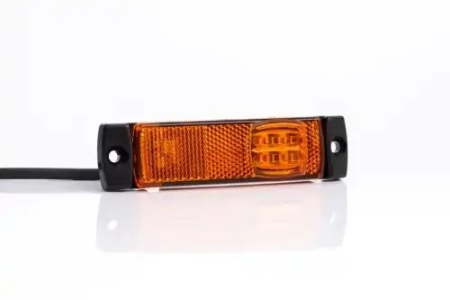 фонарь габаритный !желтый LED 12/24V прямоуг. 130x45x13 с кабелем L=50см\SZhmitz FT018ZLED FRISTOM