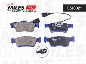 Колодки тормозные задние (с датчиком) (Смесь CERAMIC серия PRO) VOLKSWAGEN TOUAR E510321 MILES