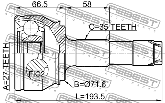 CITROEN JUMPER 250 (2006>)/PEUGEOT BOXER 250 (2006>) 2510-BOX3TD FEBEST