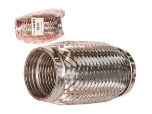 Гофра глушителя 64x150 в 3-ой оплетке interlock нержавеющая сталь GARDE G64150 GARDE