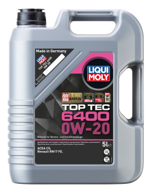 21585 LiquiMoly Синт-ое мот.масло Top Tec 6400 0W-20 C5 (5л) 21585 LIQUI MOLY