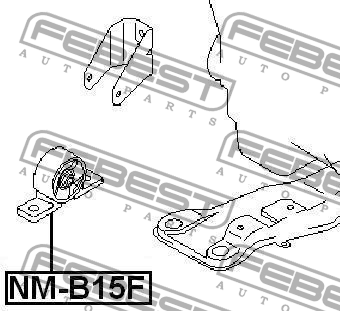 Опора двигателя NM-B15F NM-B15F FEBEST