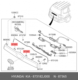 KIA MOHAVE (2009>) 873182J000 HYUNDAI KIA