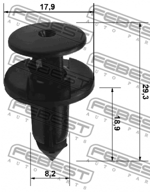 Клипса TOYOTA CAMRY ACV40,GSV40 2006.01-2011.09 88570-027 88570-027 FEBEST