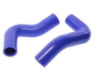 Патрубок ГАЗ-33104 Валдай дв.ММЗ-245 радиатора комплект 2шт. синий силикон MEGAP 13017017 MEGA POWER