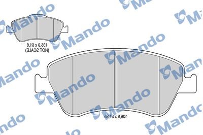 Колодки тормозные TOYOTA Auris (06-) передние (4шт.) MANDO MBF015885 MANDO