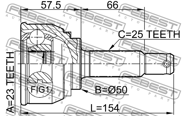 ШРУС 0410-011 0410-011 FEBEST
