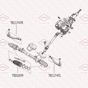 Наконечник рулевой тяги L RENAULT Fluence/Scenic/Megane 08- TEC1747L TEC1747L TATSUMI