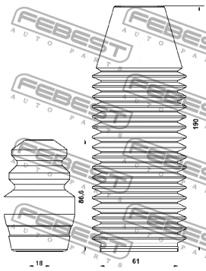Комплект пылезащитный задний CHEVROLET LACETTI CHSHB-J200R-KIT CHSHB-J200R-KIT FEBEST