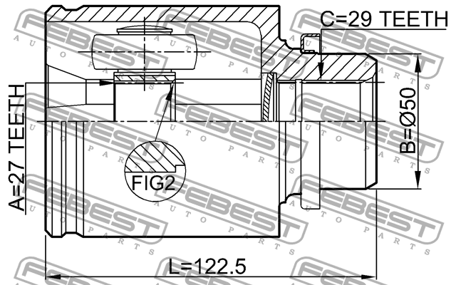 ШРУС 0211-Z51RH 0211-Z51RH FEBEST