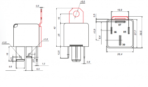 Реле 4-контактное с кронштейном 24В/30А КАМАЗ, МАЗ, ПАЗ, Трактора, Автобусы 711.3747-11 AVAR