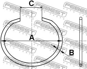 кольцо стопорное!\ Mazda 2 07-10/CX-5/CX-7 CC528X2 FEBEST